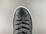 Dior B33 Spin Sneaker Anthracite grey grained calfskin and anthracite grey Dior Oblique Canvas 3SN303AAP_H870 - 4