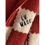 Louis Vuitton x Nigo Jacquard Damier Fleece Blouson Garnet Red 1A9GKK - 5