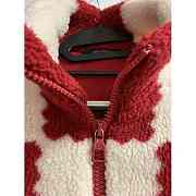 Louis Vuitton x Nigo Jacquard Damier Fleece Blouson Garnet Red 1A9GKK - 4