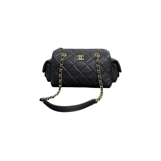 Chanel 25K Bowling Grained Calfskin Bag AS1897-B03795-94305 15.5x24x11.5cm - 1