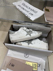 Golden Goose Women’s Old School with silver glitter star and ice-gray suede tongue GWF00111.F005122.10273 - 4