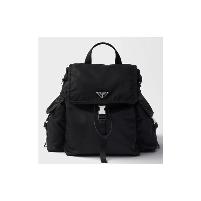 Prada Explore Re-Nylon and leather backpack Black 2VZ118_2DW3_F0002_V_OOO Length 39 x Height 37 x Base 20cm - 1