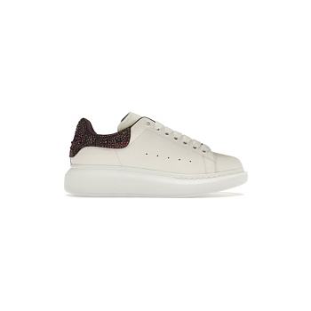 Alexander McQueen Oversized White Dark Burgundy Crystal (Women's) 718243WIE958719