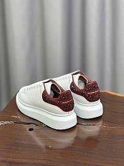 Alexander McQueen Oversized White Dark Burgundy Crystal (Women's) 718243WIE958719 - 6