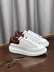 Alexander McQueen Oversized White Dark Burgundy Crystal (Women's) 718243WIE958719 - 4