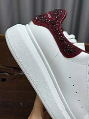 Alexander McQueen Oversized White Dark Burgundy Crystal (Women's) 718243WIE958719 - 3