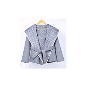 Louis Vuitton Reversible Short Hooded Wrap Coat Mouse Grey 1AJESW - 1