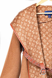 Louis Vuitton Belted Double Face Hooded Wrap Coat Camel 1A99K5  - 5