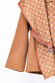 Louis Vuitton Belted Double Face Hooded Wrap Coat Camel 1A99K5  - 4