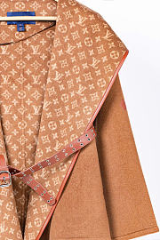 Louis Vuitton Belted Double Face Hooded Wrap Coat Camel 1A99K5  - 3