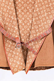 Louis Vuitton Belted Double Face Hooded Wrap Coat Camel 1A99K5  - 2