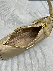 Prada Re-Edition 2005 Re-Nylon and Saffiano leather bag with charm Camel 1BH204_R064_F0NIV_V_WRK - 5