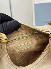 Prada Re-Edition 2005 Re-Nylon and Saffiano leather bag with charm Camel 1BH204_R064_F0NIV_V_WRK - 4