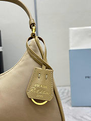 Prada Re-Edition 2005 Re-Nylon and Saffiano leather bag with charm Camel 1BH204_R064_F0NIV_V_WRK - 3