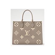 Louis Vuitton OnTheGo MM Tourterelle/Crème Bicolor Monogram Empreinte Leather M45494 35 x 27 x 14 cm - 1