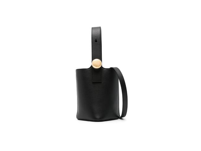 LOEWE mini sac seau Pebble en cuir Black 22937858 7.5