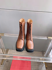 Valentino Garavani Rockstud Leather Combat Boots 1647597337352101 - 1