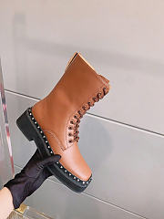 Valentino Garavani Rockstud Leather Combat Boots 1647597337352101 - 4