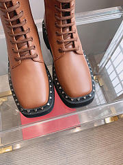 Valentino Garavani Rockstud Leather Combat Boots 1647597337352101 - 2