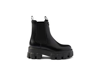 Prada bottines chelsea Monolith en cuir Black 24364727