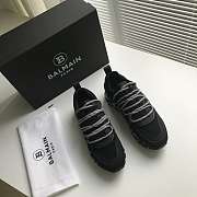 BALMAIN Black Racer Micro Pearl Sneakers 231251M237041 - 2