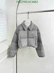 Miu Miu Grey Polyester Down Jacket ML1083SOOO15PRF0024 - 6