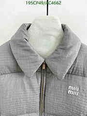 Miu Miu Grey Polyester Down Jacket ML1083SOOO15PRF0024 - 3