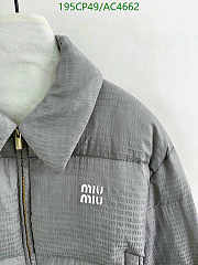 Miu Miu Grey Polyester Down Jacket ML1083SOOO15PRF0024 - 2