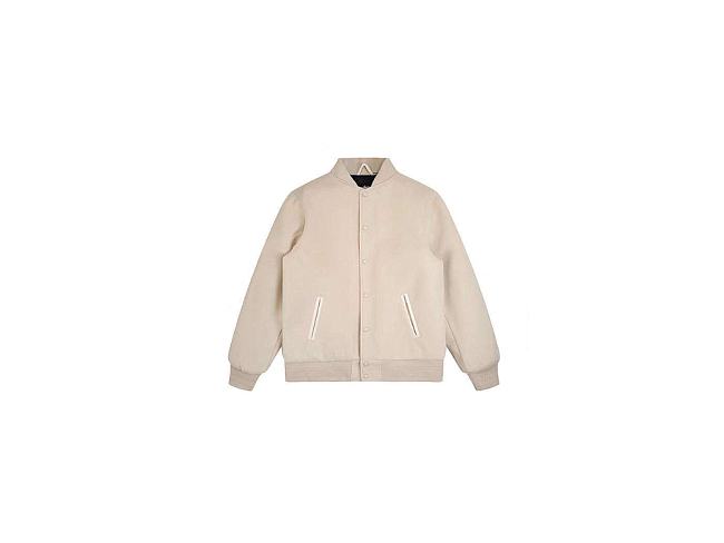 Men's Stussy Sport Melton Varsity Jacket beige - 1