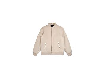 Men's Stussy Sport Melton Varsity Jacket beige