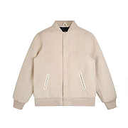 Men's Stussy Sport Melton Varsity Jacket beige - 5