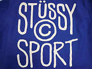 Men's Stussy Sport Melton Varsity Jacket Blue - 2
