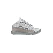 LANVIN LEATHER CURB SNEAKERS GREY/WHITE FM-SKRK11-DOTS-P23130040 - 1