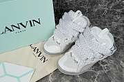 LANVIN LEATHER CURB SNEAKERS GREY/WHITE FM-SKRK11-DOTS-P23130040 - 6