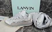 LANVIN LEATHER CURB SNEAKERS GREY/WHITE FM-SKRK11-DOTS-P23130040 - 5