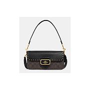 Coach Morgan Shoulder Bag In Colorblock Signature Canvas With Rivets CE563 10 1/2