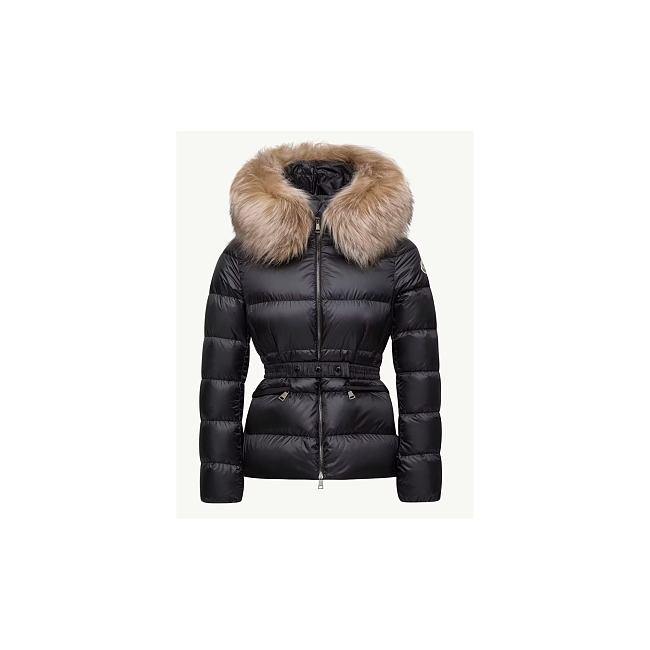 Moncler Boed Hooded Shearling-Trimmed Short Down Jacket K20931A00099595FE - 1