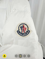 Moncler Boed Hooded Shearling-Trimmed Short Down Jacket White K20931A00099595FE - 6