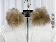 Moncler Boed Hooded Shearling-Trimmed Short Down Jacket White K20931A00099595FE - 4