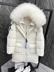 Moncler Ruvuma Long Down Jacket White I20931C00040596TM032 - 5