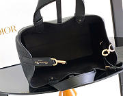 Dior Medium Dior Toujours Bag Black Flat Macrocannage Calfskin Black M2821OCUQ_M900 11 x 8.5 x 6.5 inches - 6