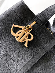 Dior Medium Dior Toujours Bag Black Flat Macrocannage Calfskin Black M2821OCUQ_M900 11 x 8.5 x 6.5 inches - 2