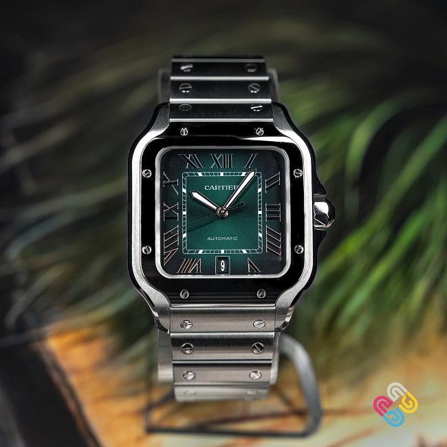 2025 Cartier Santos de Cartier Large Green Dial 40mm WSSA0062 - 1