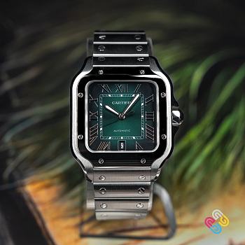 2025 Cartier Santos de Cartier Large Green Dial 40mm WSSA0062