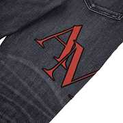 Amiri Staggered Embroidered Logo Jeans Rain Grey - 2