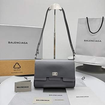 Balenciaga Underarm Shoulder Bag Grey 23.5*18*7cm