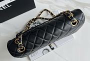 Chanel flap bag lambskin black bag size 25cm - 5