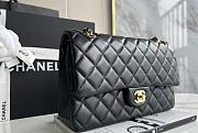 Chanel flap bag lambskin black bag size 25cm - 4