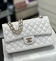Chanel CF Lambskin Bodin Joyeux White Gold Buckle Size 25 cm - 1