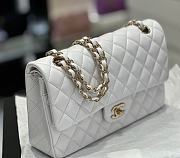Chanel CF Lambskin Bodin Joyeux White Gold Buckle Size 25 cm - 3